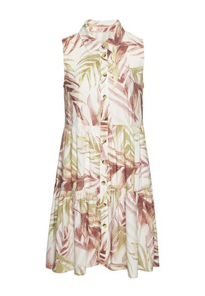 Vestido camisero - sand-orange bedruckt