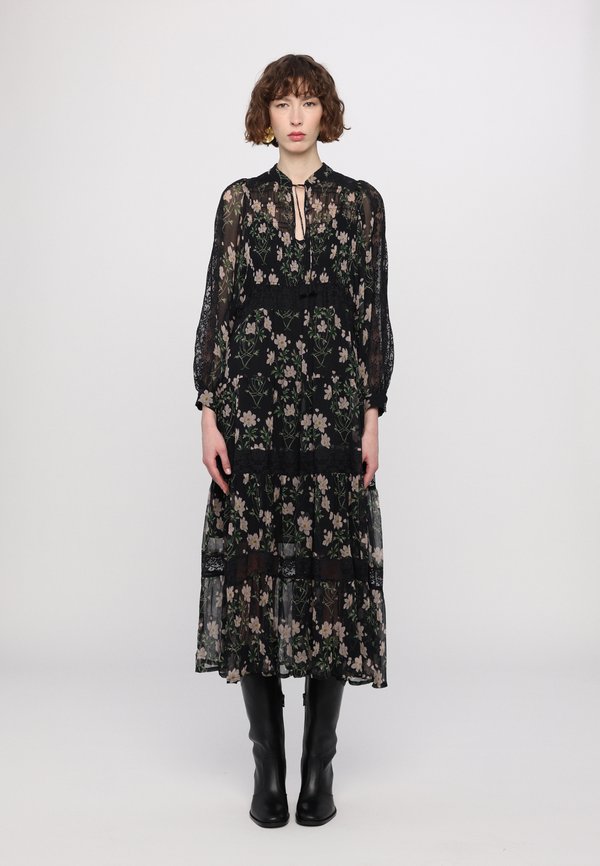 ELIZABETH PRINT TIERED MIDI DRESS  - Day dress