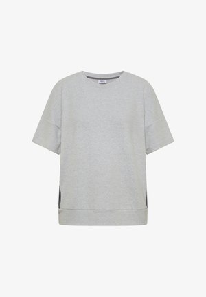 Cecil, DROPPED SHOULDER SHIRT MIT RUNDHALS UND TAPE - T-shirts print - light grey melange