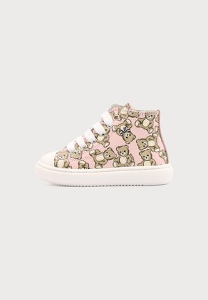 MOSCHINO, UNISEX - Baskets montantes - pink/white/brown