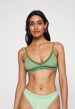 SEAMLESS CHUNKY TRIANGLE BRALETTE 2 PACK - Bustier - reef leaf asparagus/soft mauve hot cocoa