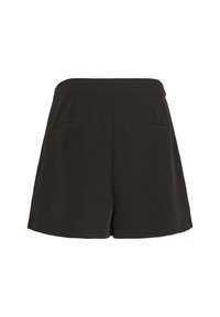 Sorte shorts med en jevn tekstur, med høy midje, to frontlommer og bredt bunnsøm. Designet for en skreddersydd passform.