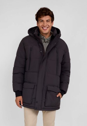 WARM PADDED WITH HOOD - Winterjacke - gunmetal