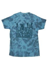 Paradiso Clothing THE BEATLES LET IT BE SONGS DIP DYE - Print T-shirt - blue