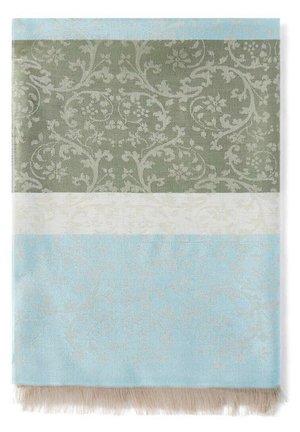Écharpe Foulard Libellule Ivoire/Bleu Marine – Grand Format 175 × 92 Cm Ultra Doux