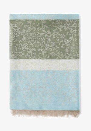 Écharpe Foulard Libellule Ivoire/Bleu Marine – Grand Format 175 × 92 Cm Ultra Doux