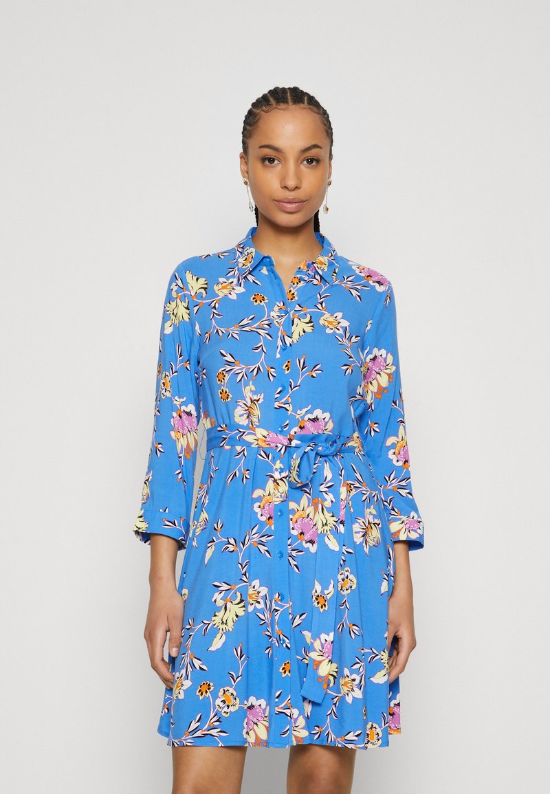 YAS YASSAVANNA SHORT SHIRT DRESS - Skjortklänning - palace blue
