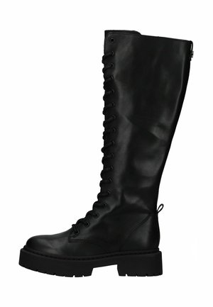 Lace-up boots - black leather