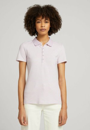 Piké - lavender offwhite stripe