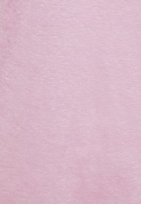 Light pink knitted fabric with a smooth texture, featuring a fine weave and a uniform appearance throughout. No additional patterns or accents.