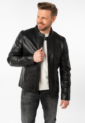 Leren jas - black