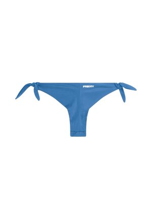 SLIP TAGLIO BRASILIANA CON CHIUSURA A FIOCCHI. - Bikinialaosa - blue
