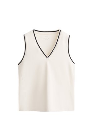 OYSHO SLEEVELESS V-NECK  - Top - beige