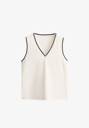 OYSHO SLEEVELESS V-NECK  - Top - beige