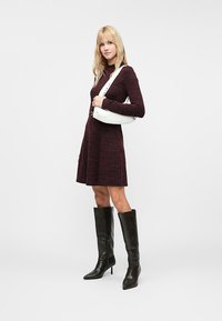 Vero Moda VMMARRI MOCKNECK SHORT DRESS - Abito in maglia - winetasting detail:solid