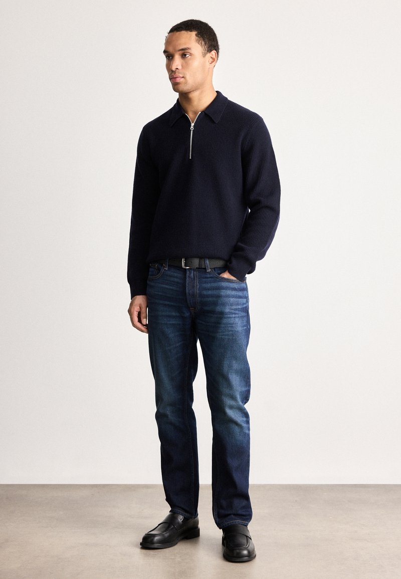 Calvin Klein SLIM STRAIGHT - Džíny Slim Fit - dark casper