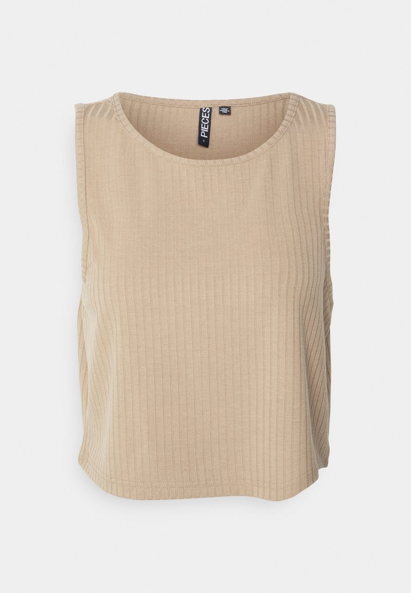 Pieces PCKYLIE CROP - Top - silver mink