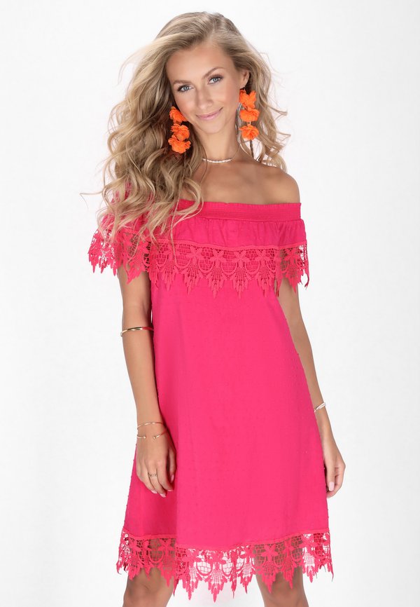 Freizeitkleid - fuchsia