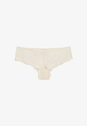 Massimo Dutti, SCALLOPED LACE CULOTTE BRIEFS - Brazilian-Slip - beige