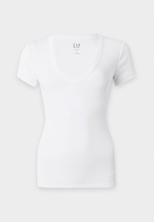 GAP, VNECK - Βασικό μπλουζάκι - fresh white