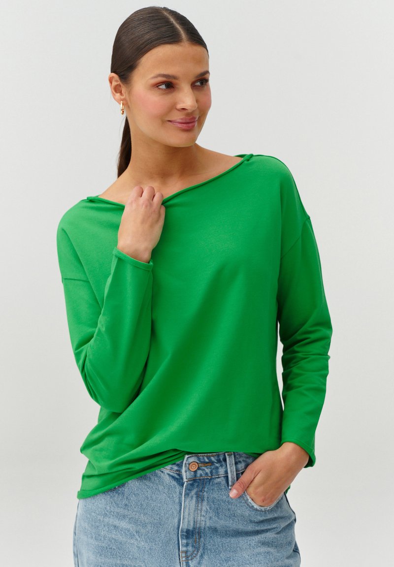S.Oliver Maglietta Donna Manica Lunga – Verde, Taglia 34, Casual, Modello 2138264 - 4