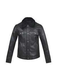 DONNIE - Kožená bunda - black
