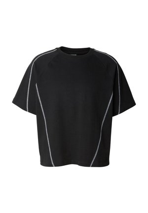 Urban Classics, CONTRAST SEAM PEACHED HEAVY TEE - T-shirt basique - black