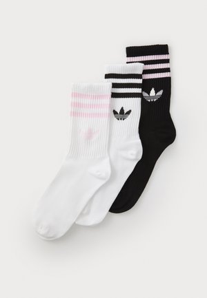 CREW UNISEX 3 PACK - Zeķes - white/black/clear pink