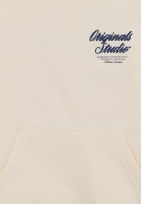 Jack & Jones Junior JORNORREBRO TYPO BACK - Mikina s kapucňou - antique white