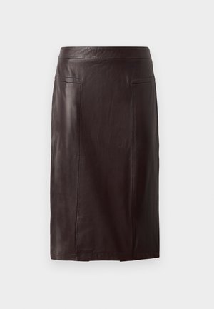 THE ESTELLA SKIRT - Jupe en cuir - walnut