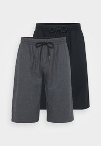 2 PACK - Pyjamasbukse - black/dark grey melange