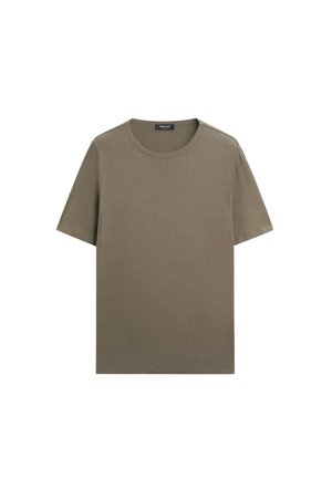 Massimo Dutti, T-Shirt basic - khaki
