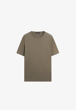 Massimo Dutti, T-Shirt basic - khaki