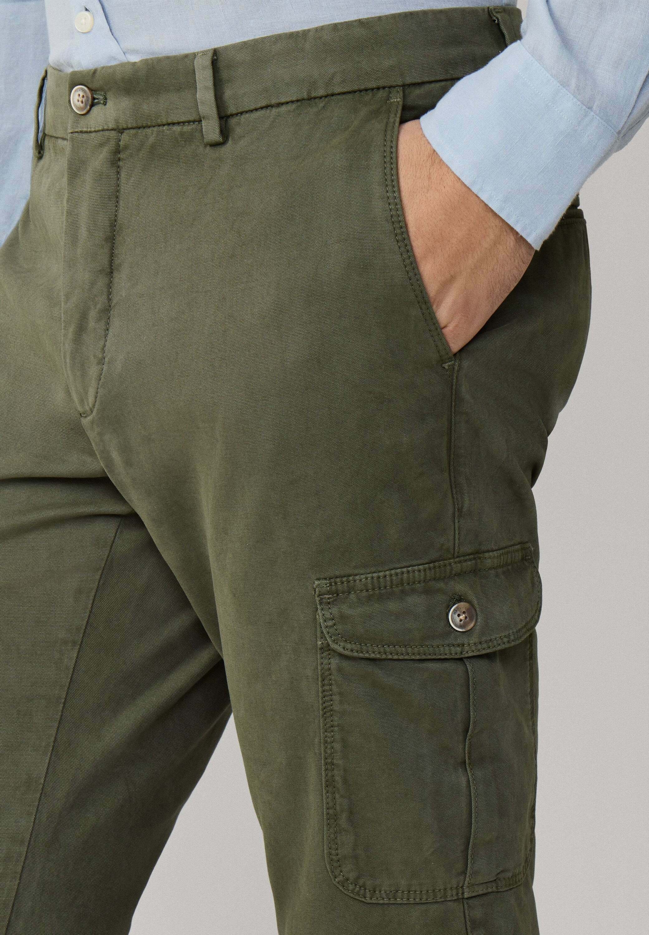 Hackett London Pantaloni Cargo Uomo In Cotone Elasticizzato - Vestibilità Kensington