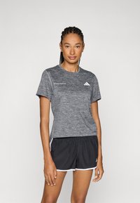 adidas Performance TEE - Sports T-shirt - black/white