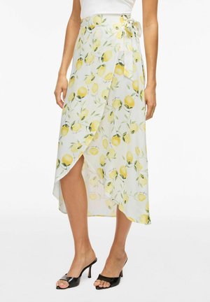 VILA MIDIROCK VILISA HIGH WAIST - A-line skjørt - snow white