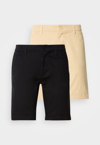 EXCLUSIVE 2 PACK - Kratke hlače - black/irish creme