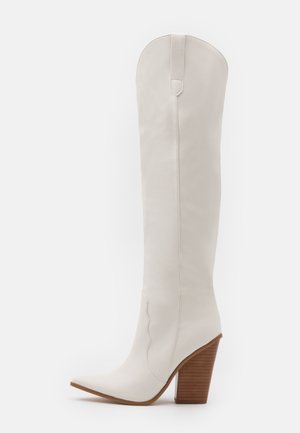 Højhælede støvler - white