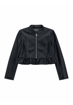 Imiteret læderjakke - black