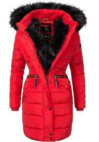 Navahoo Paula - Cappotto invernale - rot mit schwarzem fell