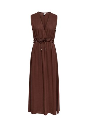 ONLY, ONLGOA Linen Long - Maxi šaty - brown stone