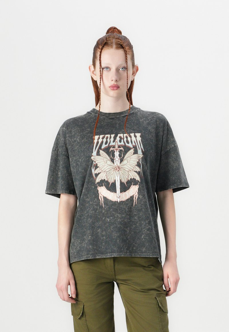 Volcom VOLTRIP TEE - Print T-shirt - vintage black