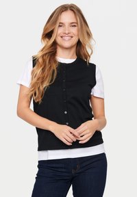 Saint Tropez MILASZ BUTTON FRONT - Liemenė - black