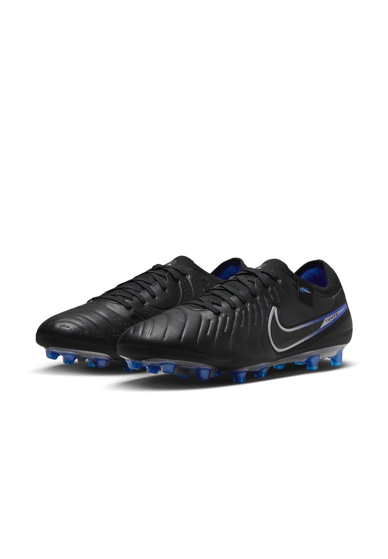 nike tiempo legend v fg white black blue