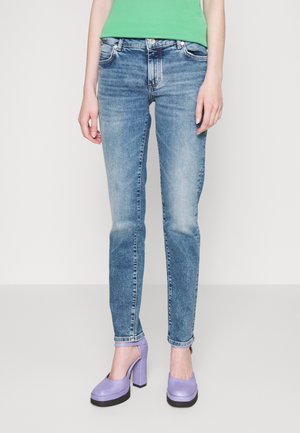 TROUSER MID WAIST - Straight leg jeans - mid blue stone wash