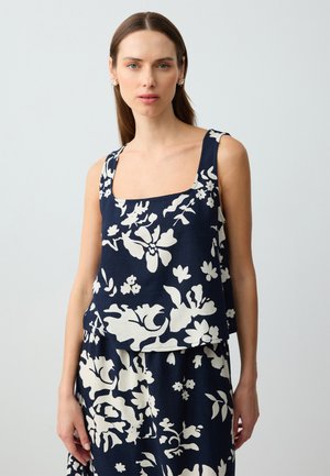 Bluse - blue/beige