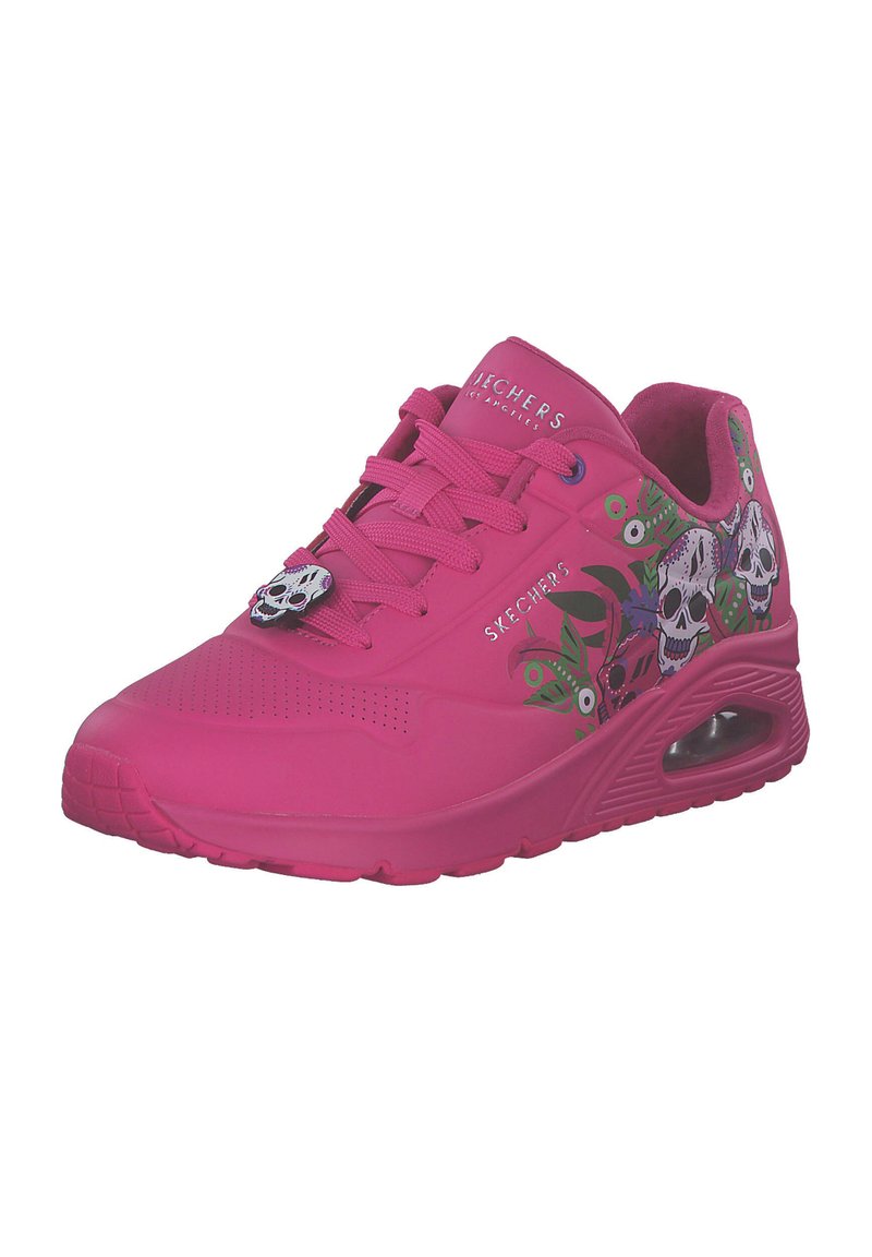 Baskets Skechers Pour Enfant Taille 2 - Motif 'signe De La Paix' Rose Et étincelant - Occasion