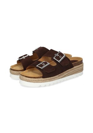 Heeled mules - brown
