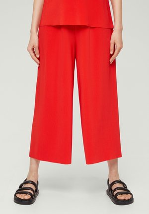 s.Oliver RELAXED MIT PLISSEEFALTEN - Broek - dunkelorange