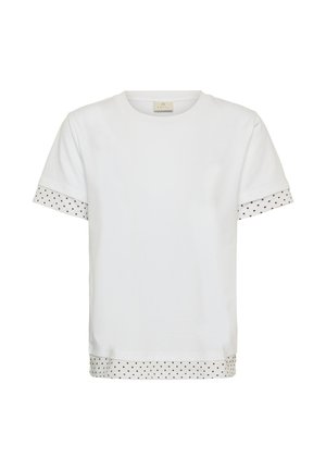 Kaffe, KAEMBER DOT T-SHIRT - T-shirt print - opt white brown dot
